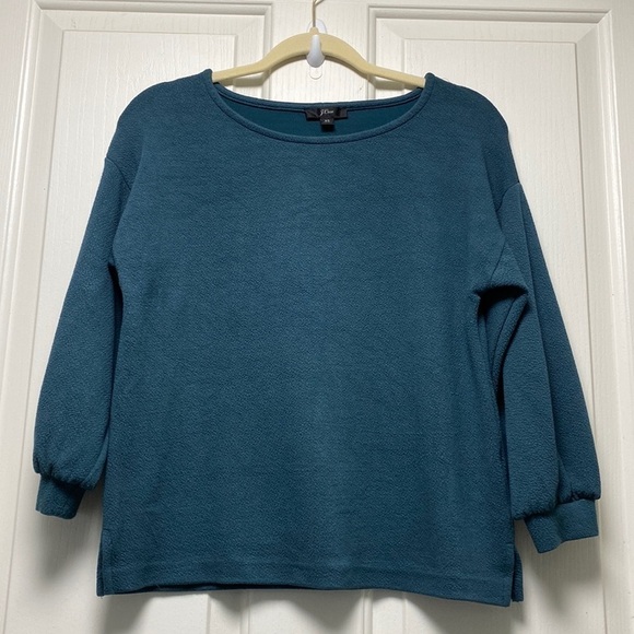 J Crew Sz Xsmall Teal Sweatshirt - Picture 1 of 5